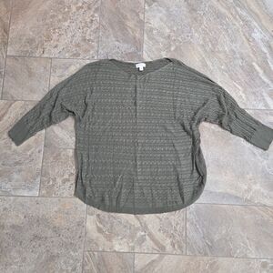Market & Spruce Olive Long Sleeve Top‎